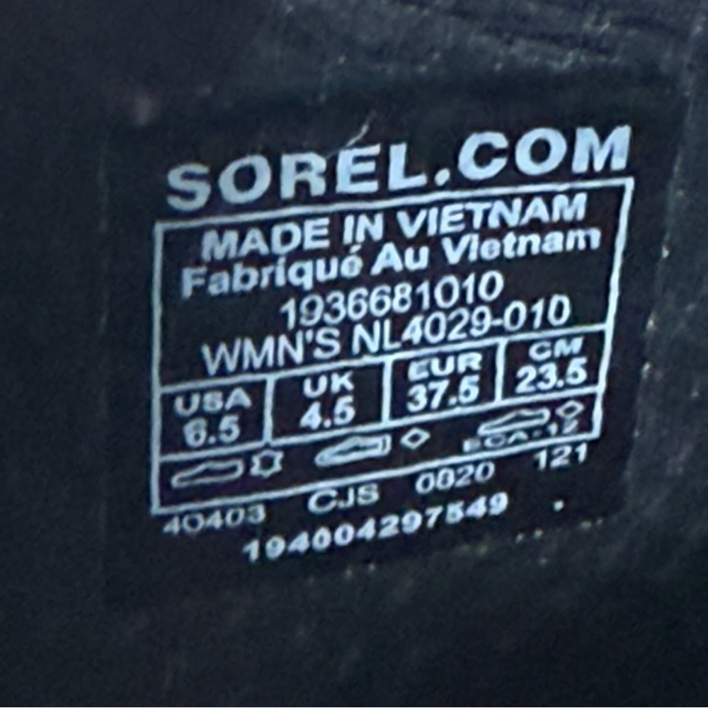 SOREL Black Ella Slides Women’s Size 6.5 - New Without Box - Picture 5 of 5